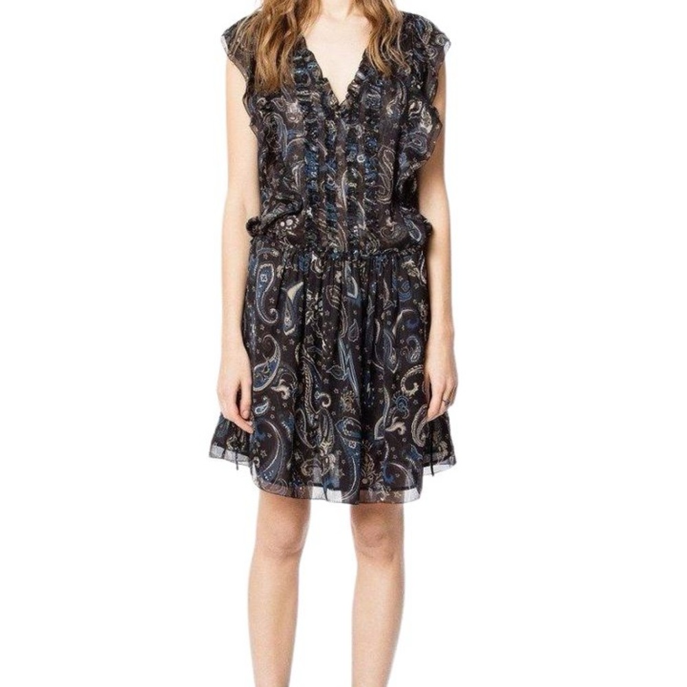 Zadig & Voltaire Black and White A-line Cocktail Dress